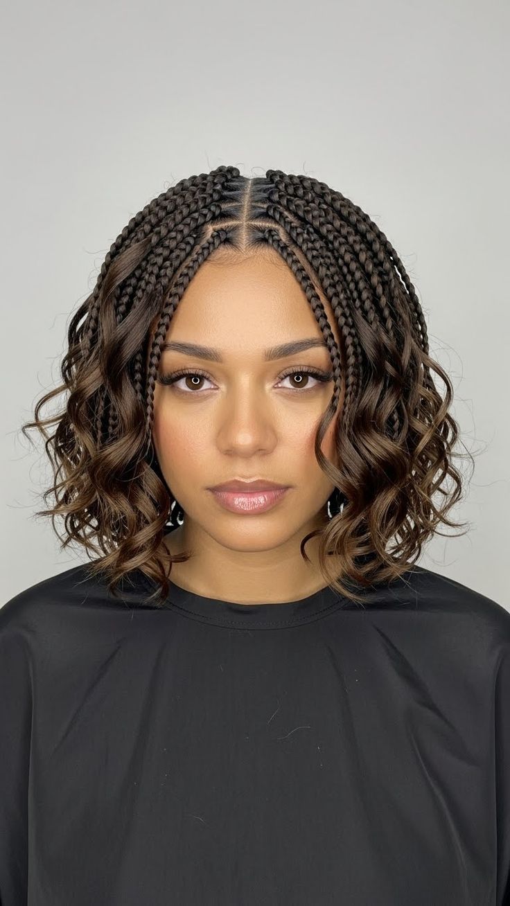 Bobs americanos com cachos